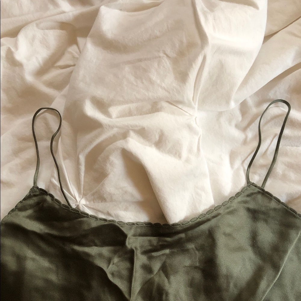 NWOT Vince Olive Green Silk Camisole